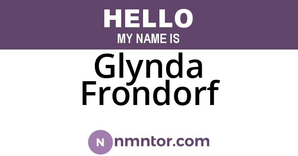 Glynda Frondorf