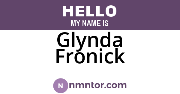 Glynda Fronick