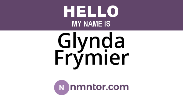 Glynda Frymier