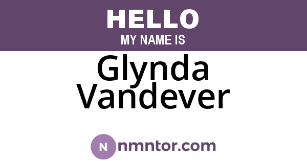 Glynda Vandever