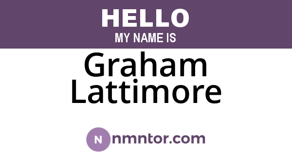 Graham Lattimore