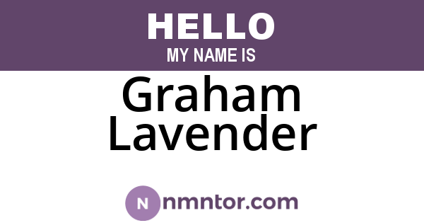 Graham Lavender