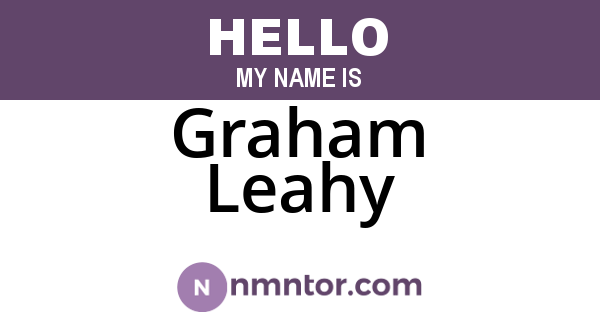Graham Leahy