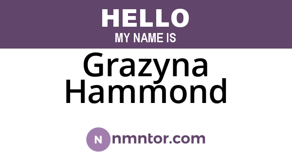 Grazyna Hammond
