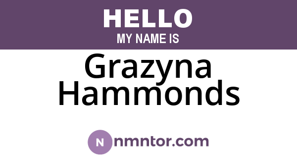 Grazyna Hammonds