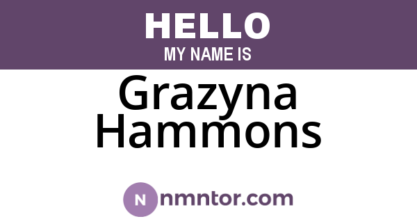 Grazyna Hammons