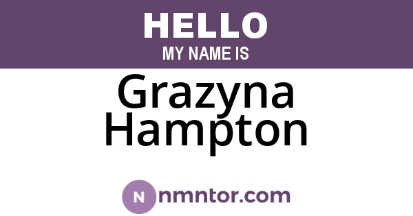 Grazyna Hampton