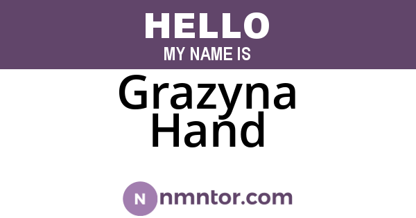 Grazyna Hand