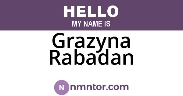 Grazyna Rabadan