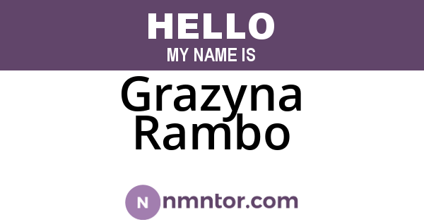 Grazyna Rambo