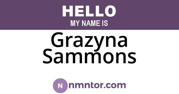 Grazyna Sammons