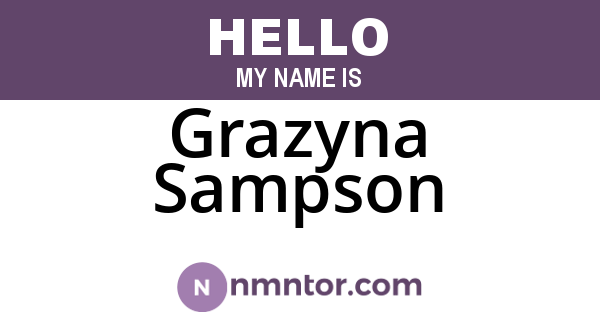 Grazyna Sampson