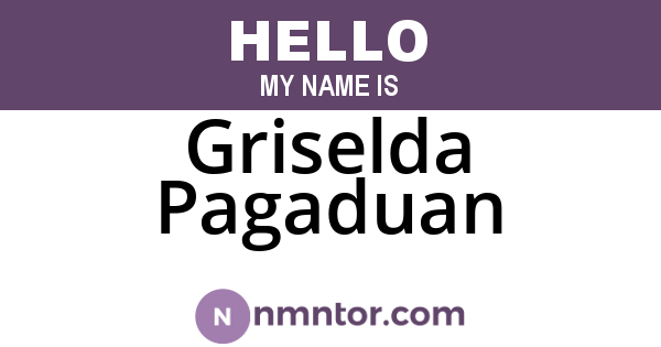 Griselda Pagaduan