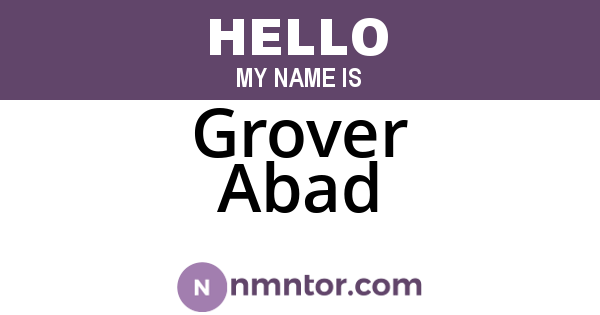 Grover Abad