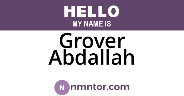 Grover Abdallah