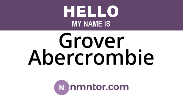 Grover Abercrombie