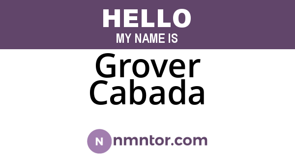 Grover Cabada