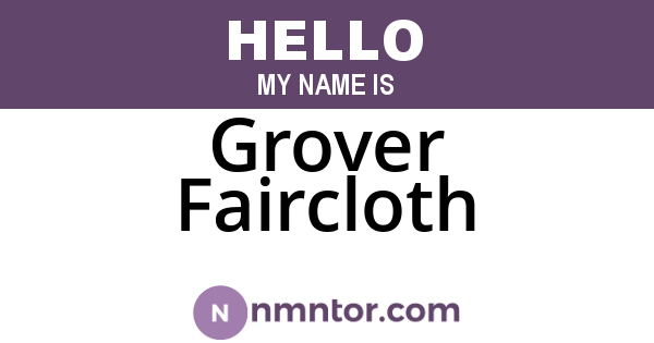 Grover Faircloth