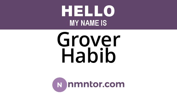 Grover Habib