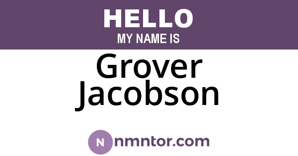 Grover Jacobson