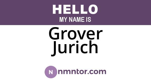 Grover Jurich