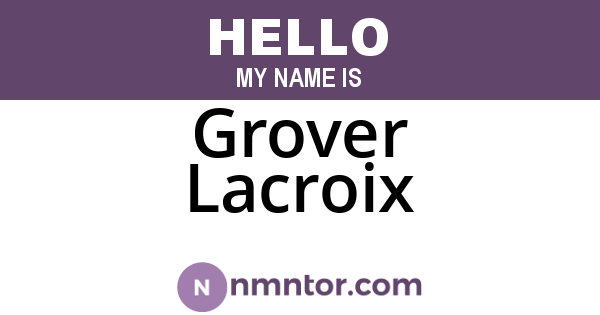 Grover Lacroix