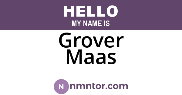 Grover Maas