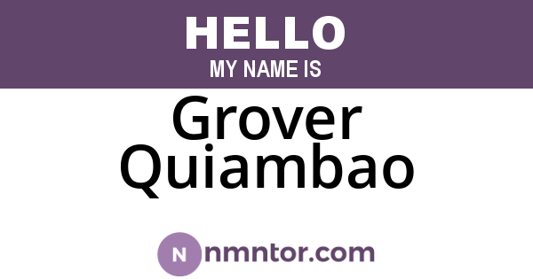 Grover Quiambao