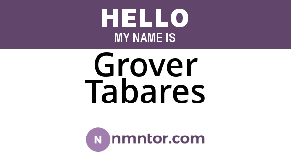 Grover Tabares