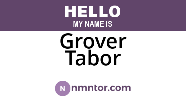 Grover Tabor