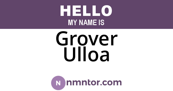 Grover Ulloa
