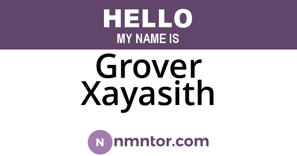 Grover Xayasith