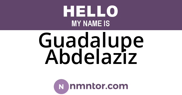 Guadalupe Abdelaziz