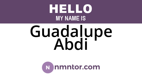Guadalupe Abdi