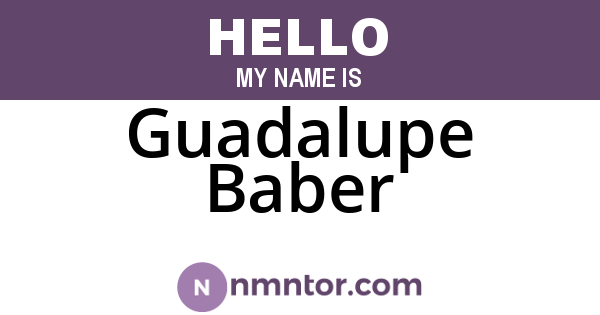 Guadalupe Baber