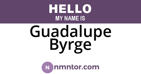 Guadalupe Byrge