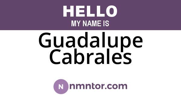 Guadalupe Cabrales