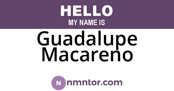 Guadalupe Macareno