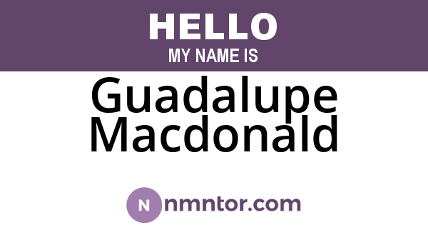 Guadalupe Macdonald