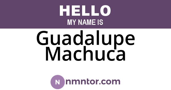 Guadalupe Machuca