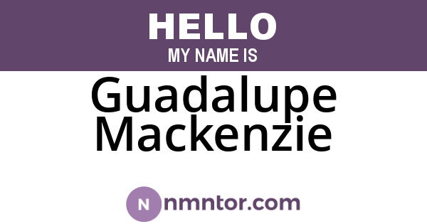 Guadalupe Mackenzie