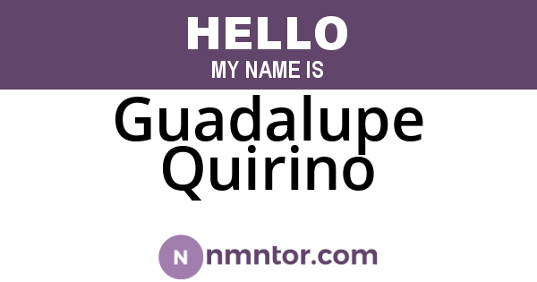 Guadalupe Quirino