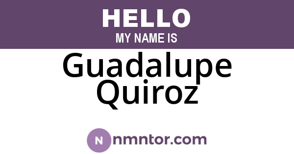 Guadalupe Quiroz