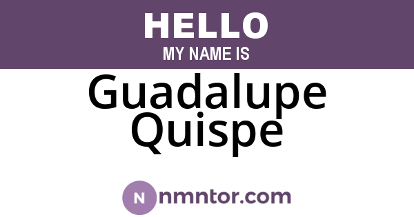 Guadalupe Quispe