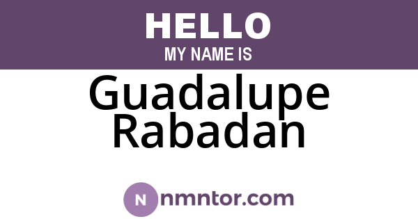 Guadalupe Rabadan