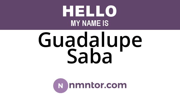 Guadalupe Saba