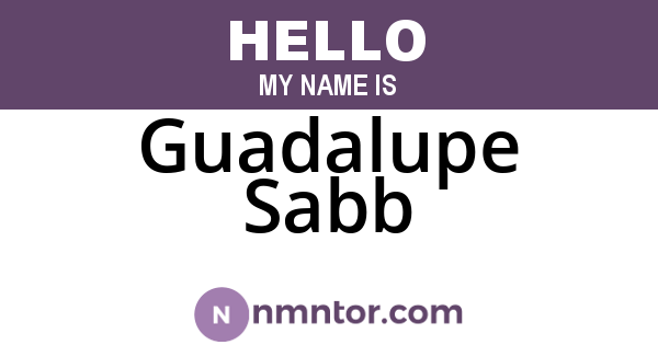 Guadalupe Sabb