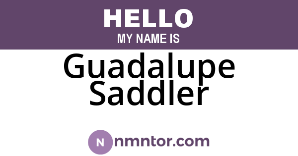 Guadalupe Saddler