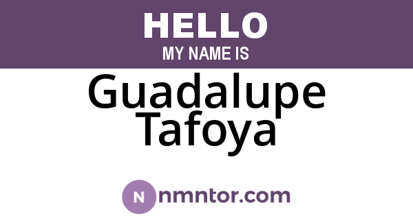 Guadalupe Tafoya