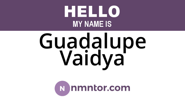 Guadalupe Vaidya